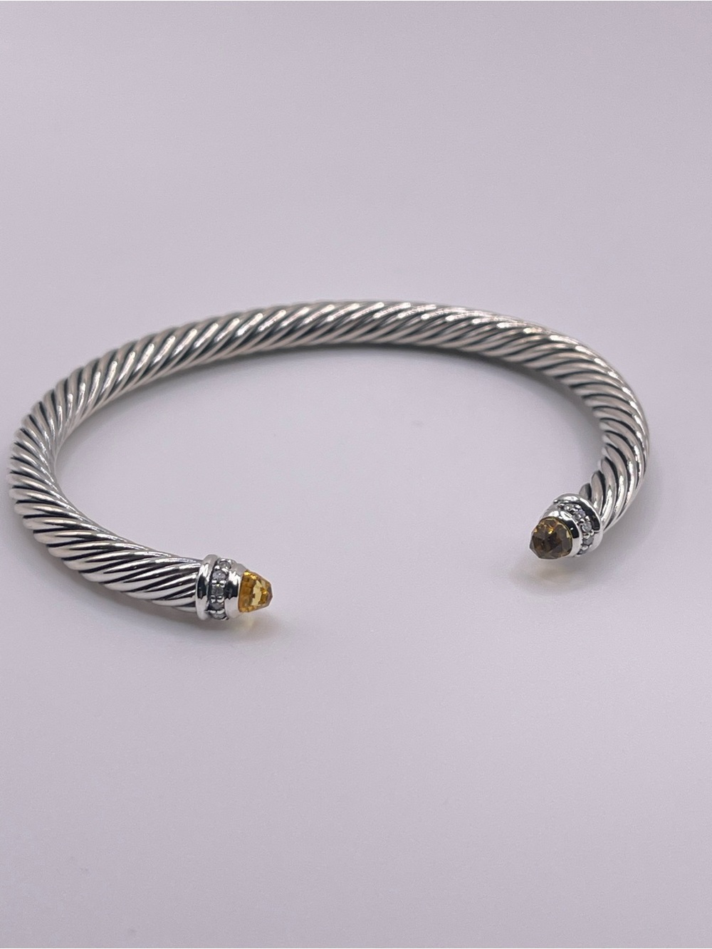 David Yurman Cable Classics 5mm Bracelet with Citrine and Diamonds - Picture 12 of 13